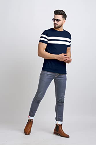 Image of AUSK T-Shirt for Mens Double Stripes on Chest