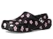 Crocs Unisex Classic Clog - Seasonal Graphic Black/Flowers Mens 6/Womens 8 Medium