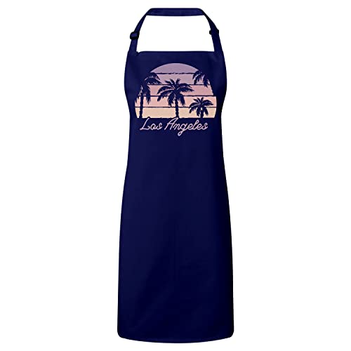 Tablier cuisine premium anti-taches bleu marine style Los Angeles Malibu