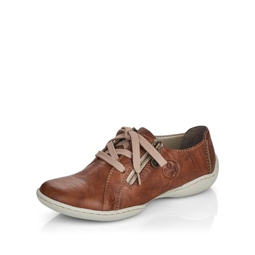 Rieker Damen Bequemschuhe 58821, Frauen Schnürschuhe,straßenschuhe,Strassenschuhe,lace-up Shoes,Low-tie,Komfortschuhe,braun (22),39 EU / 6 UK