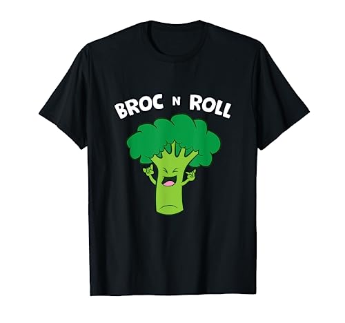 Broc N Roll Vegetable Broccoli Pun Rock N' Roll