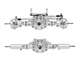 NUODOU Eje Trasero del Metal RC Compatible con Axial para SCX10 II 90046 para RC4WD D90 para RGT 86100 para Redcat GEN8 CNC Eje Delantero Y Trasero para Coche Trepador De Control Remoto 1/10(Color2)