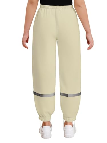 FEESHOW Boys Girls Waterproof Cargo Rain Pants Lightweight Reflective Trousers Unisex Outdoors Water Resistant Rain Wear2