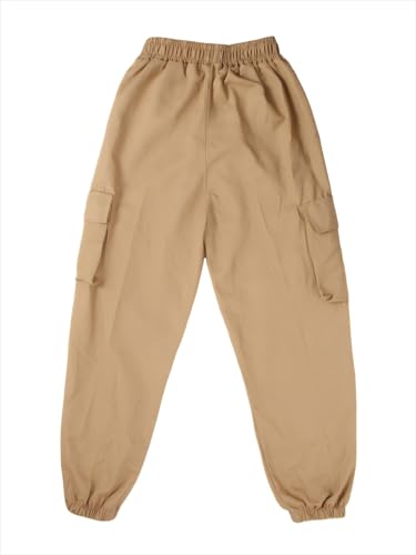 Boys Cargo Jogger Pants, Elastic Waist Casual Sweatpants, Teenage Relaxed Pants with Pockets, School Casual Trousers2