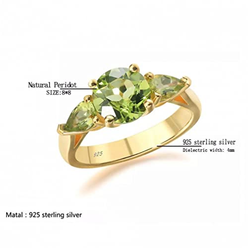 Bague en péridot naturel et argent 925 un bijou d'exception - 3
