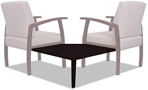 Alera 700 Series Ganging Table configured in a corner arrangement between two lounge chairs.
