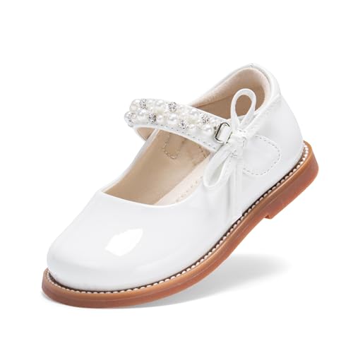 Image of PHIRAMIN Toddler Girl Mary Jane Student Oxford Shoes-Little Girl School Uniform Shoes for Wedding Party