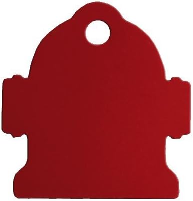 10 Bulk Wholesale Blank Hydrant Shape Premium Pet Id Tag, 9 Colors to Choose from (Red)