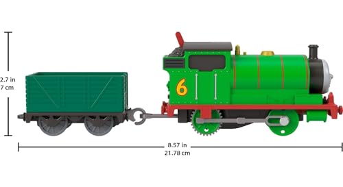 Thomas & Friends Motorized Toy Train, Classic Percy Battery-Powered Engine & Cargo Car, Storytelling Play for Preschoolers, JGF94 - Image 2