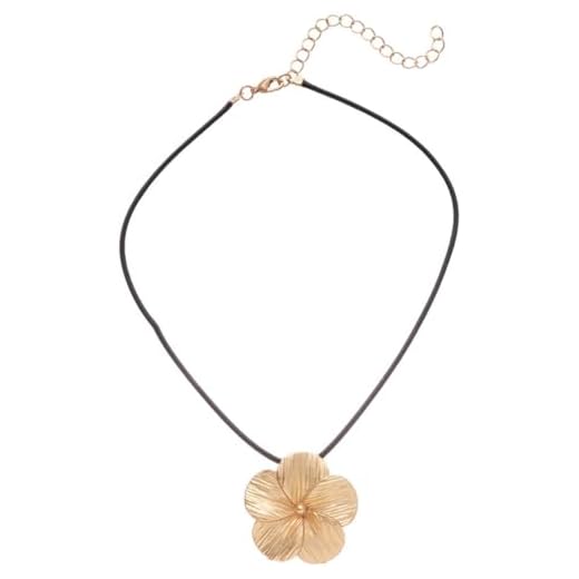 Kokoma Colar feminino com pingente de flor de ameixa elegante, corrente floral, ajustável, joia moderna, uso diário