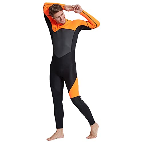 Roupa neoprene masculina 3 mm neoprene termica surf masculino Adequado para mergulho natação (M, Ama