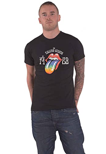 The Rolling Stones T Shirt Sixty Rainbow Tongue 1962 Nouveau Officiel Unisex Size M - Les Beatles, Paul McCartney, John Lennon, RIngo Starr, George Harrison The Rolling Stones T Shirt Sixty Rainbow Tongue 1962 Nouveau Officiel Unisex Size M