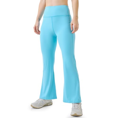 Image of Boldfit Limitless Nyloflex Flare Pants for Woman Leggings for Women Full Length Stretchable Gym Pants for Women Workout Flare Pant for Yoga, Pilates, Gym for Daily Use Flared Palazzo for Woman