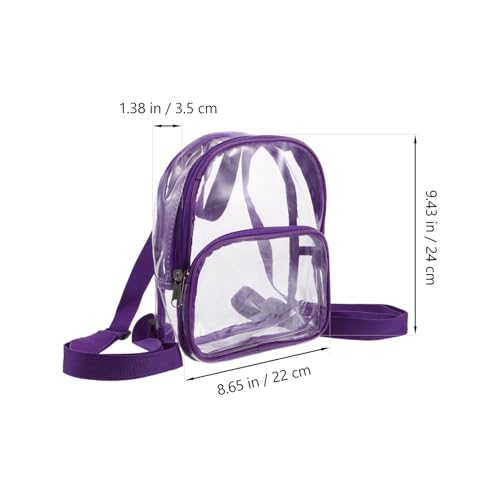 Clear Mini Backpack PVC Transparent Bag for Lightweight Dual Shoulder Straps for Outdoor Activities and Travel Versatile Storage for Essentials2