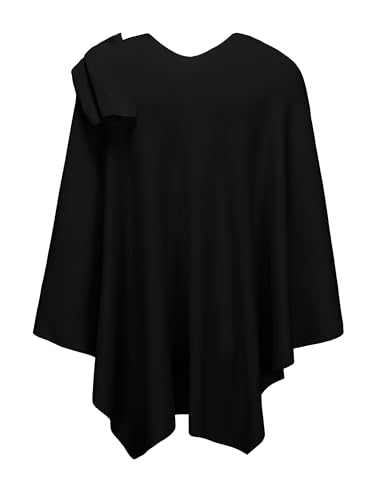 Spicy Sandia Women’s Shawl Wraps Knit Poncho Travel Scarf Elegant Ruana Cape Sweater for Fall Winter2