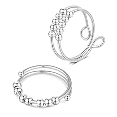 silver layer rings 2pcs