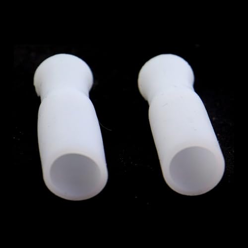 20 piezas de puntas de pitillo reutilizables de silicón blancas miniatura 3