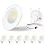 Energetic 6 Pack 5/6 Inch 5CCT LED Recessed Light Retrofit, Dimmable Can Lights with Baffle Trim, 2700K/3000K/4000K/5000K/6500K Selectable, 12.5W=100W, 950LM Downlight, IC & Wet Rated, ETL & FCC