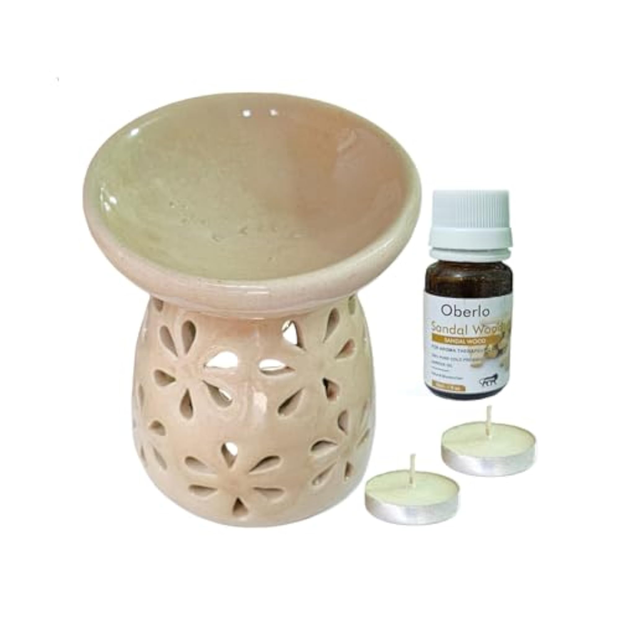 Diffuser Set with Aroma Oils and Tealight Candles, Gift
