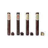 Venchi Assortment of 4 Chocolate Cigars - Aromatic Dark, Pistachio, Nougatine, Orange - Naturally Gluten Free - Gifts for Him- Made in Italy