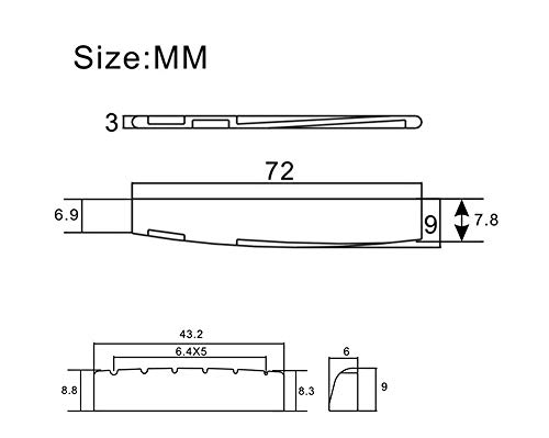 image for Jiayouy 2Pcs Guitar Nut and Saddle Replacement Music Instrument Parts 