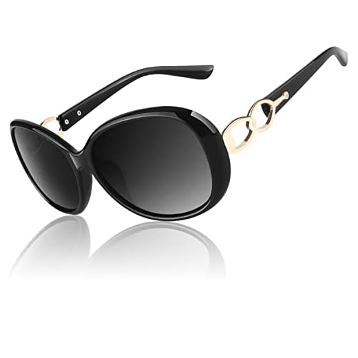 CGID Lunettes de Soleil Femme Polarisées Retro Grand Cadre Designer surdimensionné Protection UV400 Avec Strass MJ85