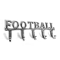 Football Rack 5 Hooks Football Bedroom Medals kit Gown Coat Hanger Highly Polished Aluminium