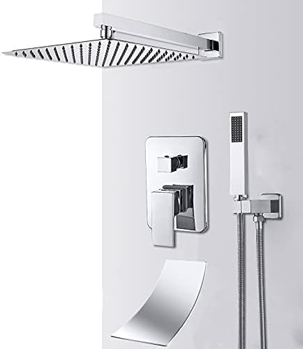 Robinet mitigeur de baignoire-douche haut de gamme en chrome avec cascade 16po