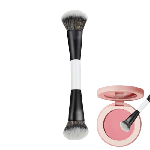 Brocha para base de maquillaje, brochas de maquillaje líquidas, cerdas densas de doble extremo para rubor, polvo, resaltador, corrector, bronceador, mujeres, hogar, viajes, fiesta