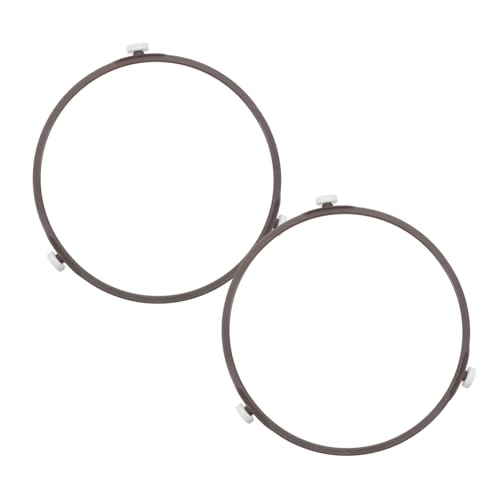 FUNNETOYU 2pcs Microwave Oven Round Rack Support Rings High Temperature Resistant Plastic Brackets Replacement for Rotary Plate Tray with Strong Bearing Capacity