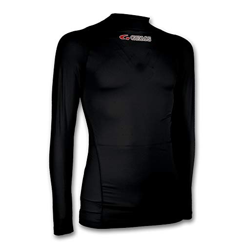 GEMS Unisex - Adulto Maglia Termica, Nero, XL