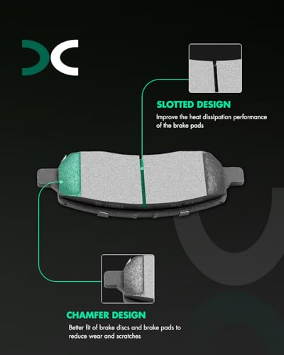 Image of SCITOO D1640 D1647 Front Semi-Metal Rear Ceramic Brake Pads Sets Fit For Dodge Dart 2013 2014 2015 2016