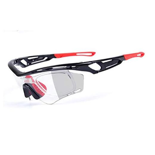 DaDong Utomhussportglasögon, färgskiftande glas, högupplösta fält-upplysta linser för att skydda ögonen för alla typer av vädersporter nödvändigt, röd