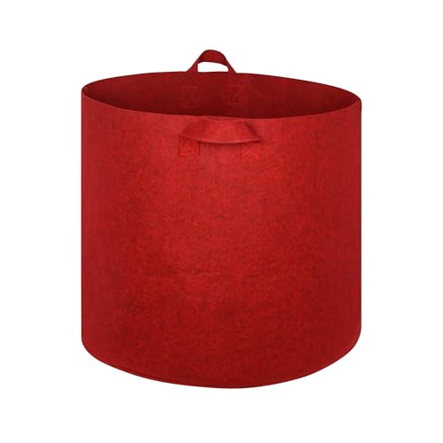 Image of Geo Fabric Grow Bags 21X21 Inch (Pack of 10) | 400 GSM UV-Protected Vegetable Plant Bag | Grow Bags for Terrace Gardening Maroon | Heavy Duty Plant Grow Bag