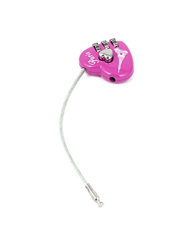 Image of Aexit Home Furniture Padlocks & Hasps Drawer Box Fuchsia Metal Heart Shape 3 Digits Combination Security Lock Combination Padlocks Password Padlock
