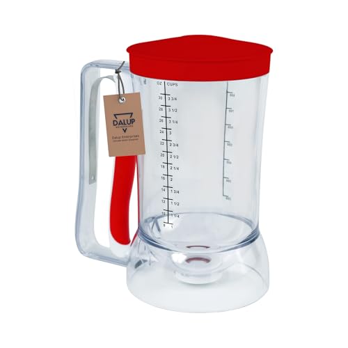 Dalup Enterprises Mess-Free Pancakes Pourer & Cupcake Batter Dispenser | 4 Cup Capacity | Precision Pour Control & Easy-Squeeze Handle | BPA-Free Kitchen Tool for Waffles, Crepes & Muffins by Dalup Enterprises - Used condition - US$19.17