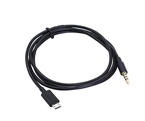 CERRXIAN 1M Micro USB mâle à 4 broches 3.5mm mâle, Câble de sortie audio AUX pour voiture Câble d'adaptateur de prise audio
