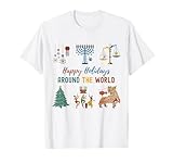 Happy Holidays Around The World Multicultural Celebration T-Shirt