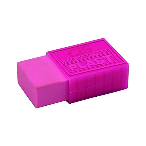 Borracha Plástica com Capa, CiS, Plast Fluo, 47.8200, Cores Sortidas, 24 Unidades