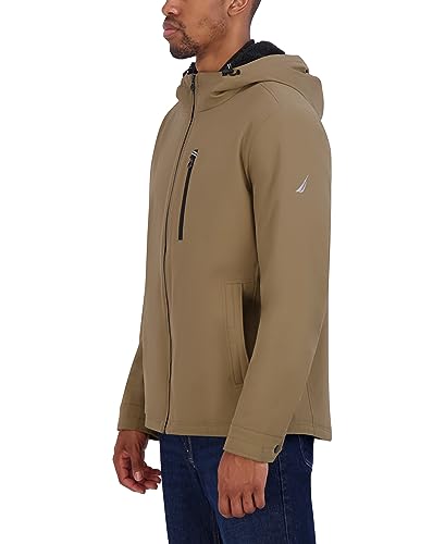 Image of Nautica Men's Transitional Sherpa Lined Hooded Jacket
