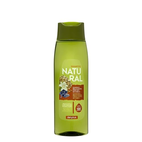 Champú Natural Deliplus Todo Tipo de Cabello 400ml | 97% Origen Natural con Tilo Salvia y Cedro