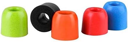 LUDOS COMFY Earbuds Replacement Memory Foam Ear tips for Ear buds and Earphones, with Color Red Green Orange Blue Eartips, Washable, Isolates from Outside Noise, Extra Resistant, Size 4.9mm Earpads image 5 of 15 B07VB24MWC