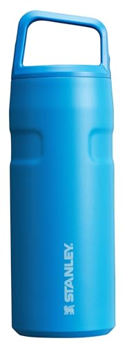 Image of Stanley IceFlow Cap and Carry Water Bottle | Wide Mouth Twist Lid | Lightweight & Leakproof for Travel & Sports | Insulated Stainless Steel | BPA-Free