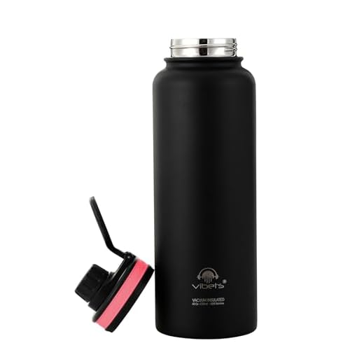 Garrafa Térmica Vibets Isolado A Vácuo 1,15L Preta/Rosa