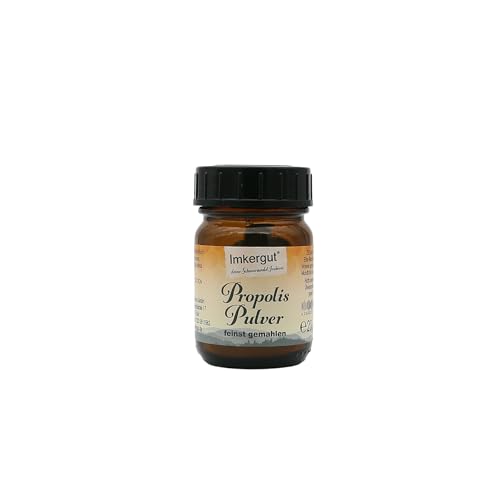 Propolis Pulver | Propolis fein gemahlen und sorgfältig gesiebt | Gefriergetrocknet | Qualität vom Imker | 20g im Schraubglas | Imkergut