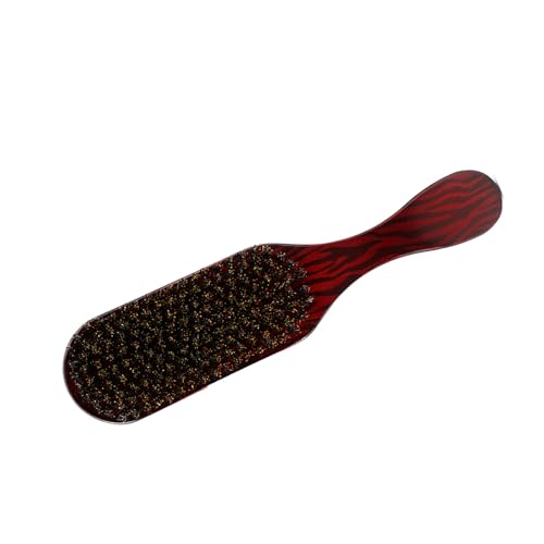 Brosse à Cheveux Courbée Antistatique en Poils de Sanglier Naturel, Brosse à Cheveux avec Manche en Bois, Démêlant pour Longs Courts, Épais, Fins et Doux, Cheveux Raides pour Femmes et Hommes