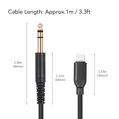 Cable USB C a Jack 6.35mm Macho 1 m miniatura 6