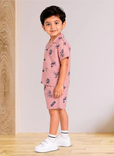 Image of 3BROS Baby Boys & Baby Girls Pure Cotton Clothing Set Casual Half Sleeves Shirt with Shorts Set For Boys & Girls