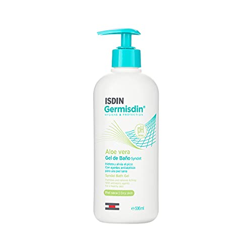 ISDIN Germisdin Aloe Vera Higiene corporal y manos, Gel de Baño recomendado para Piel Seca, 500ml