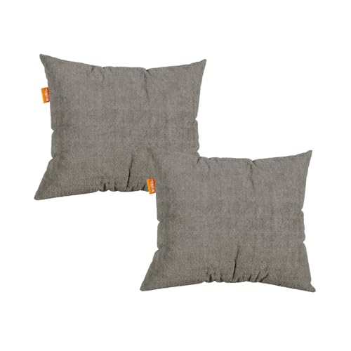 Kit com 2 Almofadas em Bouclé - Sofá na Caixa (Cinza)